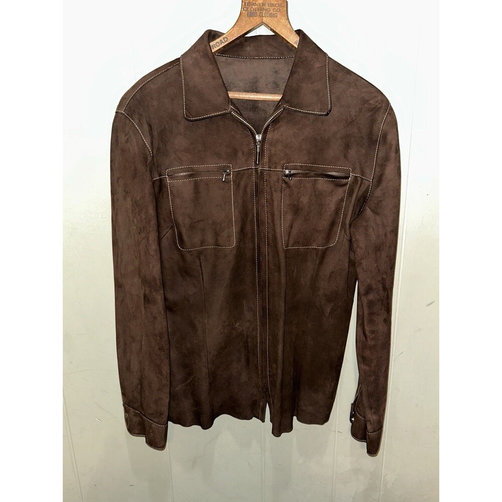 Jose Luis Womens Leather Jacket Sz 6 Small Soft Brown Suede EUC Full Zip Pockets